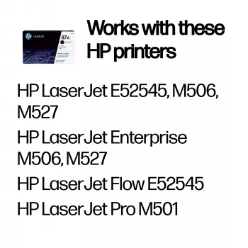 Toner HP 87A Black Original LaserJet 8550 puslapių Juoda