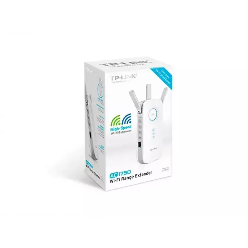 TP-LINK RE450 belaidis tinklo stiprintuvas AC1750, 2.4 GHz/5 GHz, 450+1300 Mbit/s, 1x Gigabit Ethernet, 3 išorinės antenos