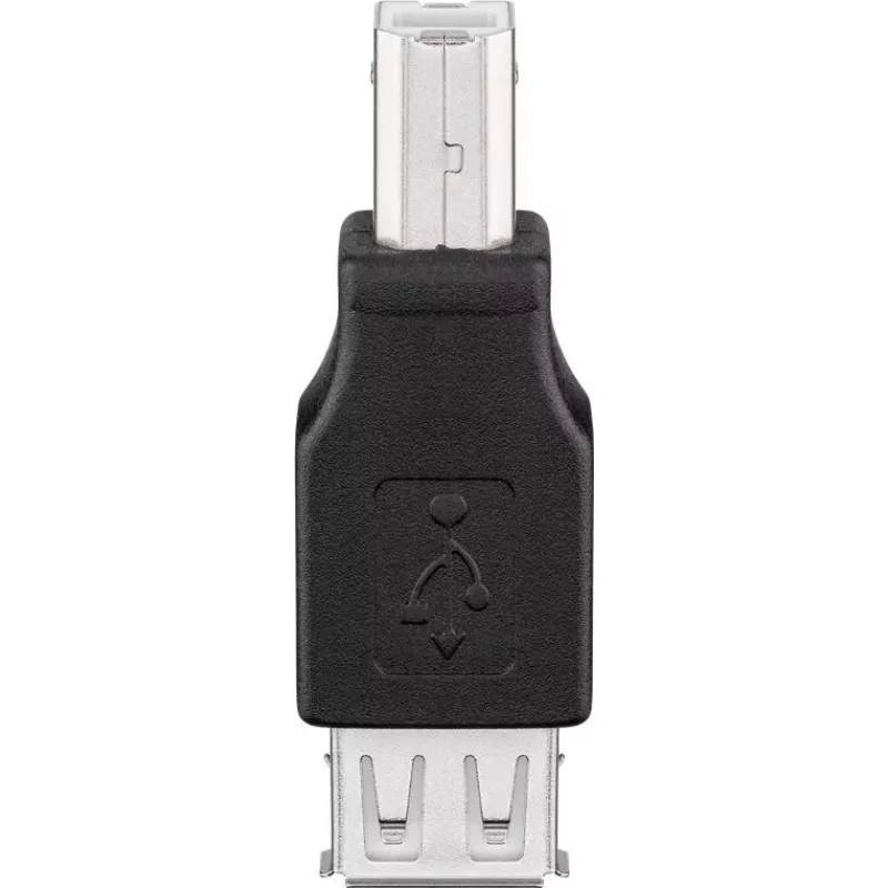 Goobay USB 2.0 adapteris: USB B (vyriškas) į USB A (moteriškas), juodas