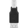 Goobay USB 2.0 adapteris: USB B (vyriškas) į USB A (moteriškas), juodas