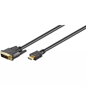 Vaizdo kabelio adapteris Goobay 51881 1,5 m HDMI DVI-D juodas