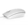DELL MS116 laidinė pelė – balta, ambidekstrinė, optinė, USB-A, 1000 DPI