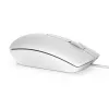 DELL MS116 laidinė pelė – balta, ambidekstrinė, optinė, USB-A, 1000 DPI