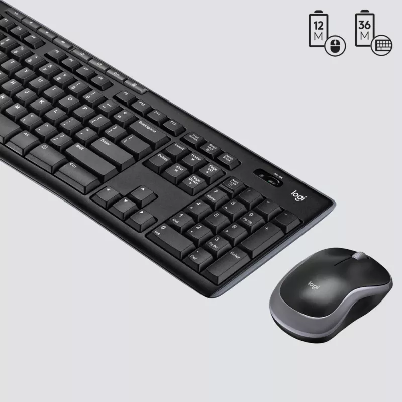 LOGITECH Wireless Desktop Mk270 – belaidė klaviatūra ir pelė (QWERTY US/Int'l)