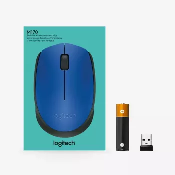 Logitech M171 belaidė optinė pelė RF 1000 DPI, mėlyna