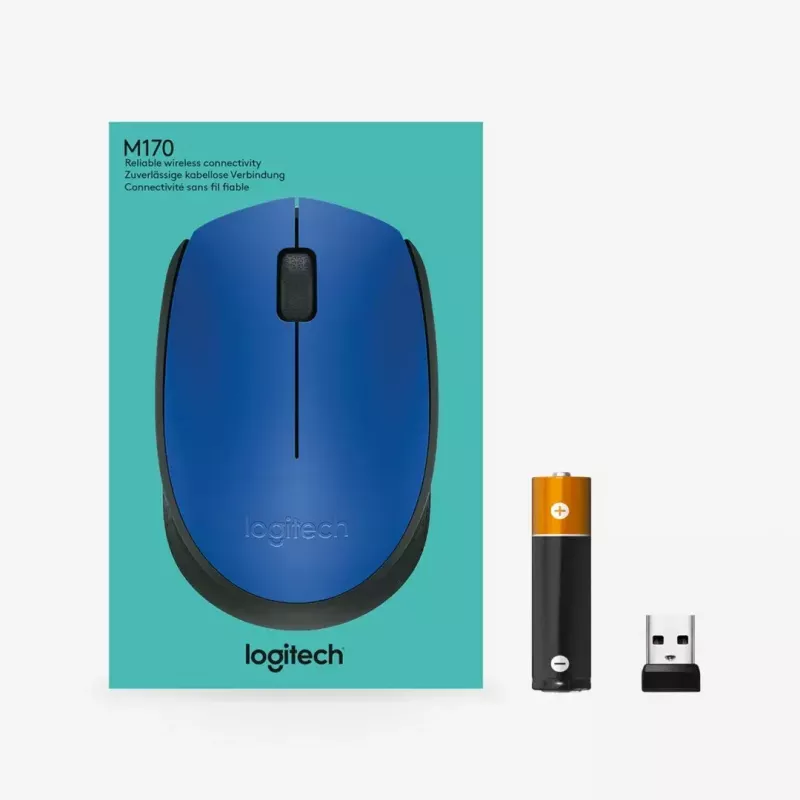 Logitech M171 belaidė optinė pelė RF 1000 DPI, mėlyna
