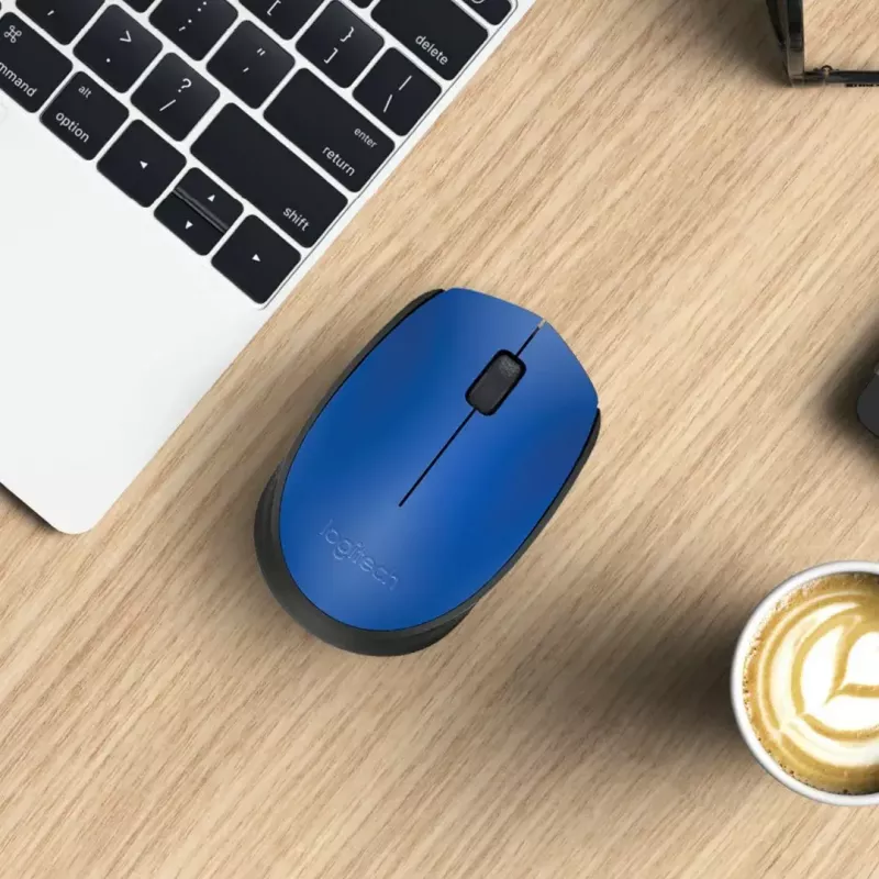 Logitech M171 belaidė optinė pelė RF 1000 DPI, mėlyna