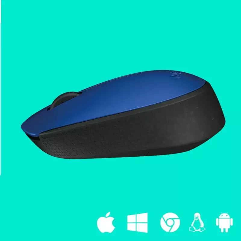 Logitech M171 belaidė optinė pelė RF 1000 DPI, mėlyna