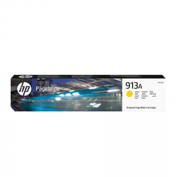 HP 913A geltona originali PageWide kasetė