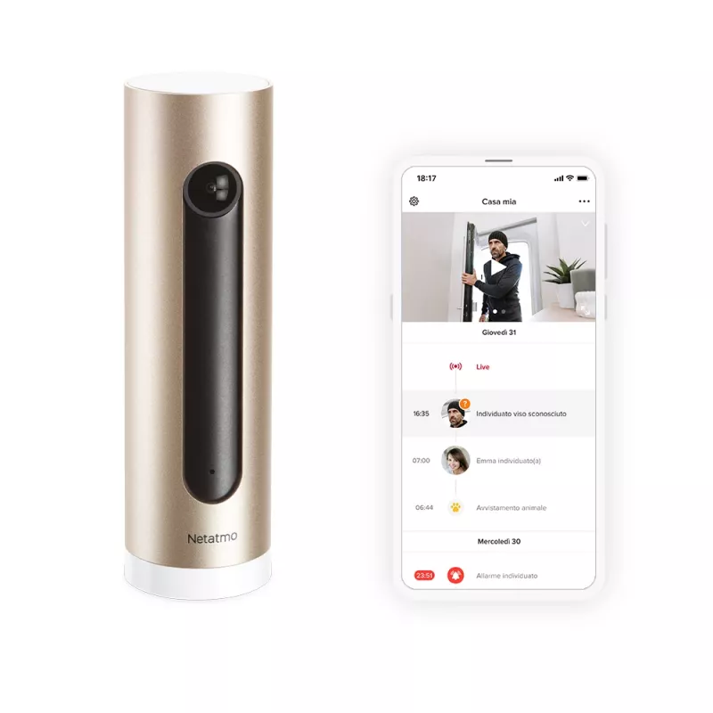 Netatmo Welcome IP apsaugos kamera vidaus patalpoms 1920 x 1080 pikseliai stalas
