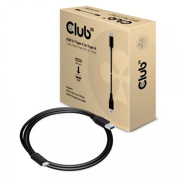 CLUB3D USB 3.1 Type-C į Type-A laidas 10Gbps PD 60W M/M 1m/3.28ft