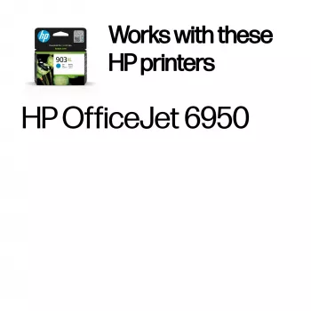 HP 903XL High Yield Cyan Original Ink Cartridge, mėlyna, 1 vnt., 750 puslapių