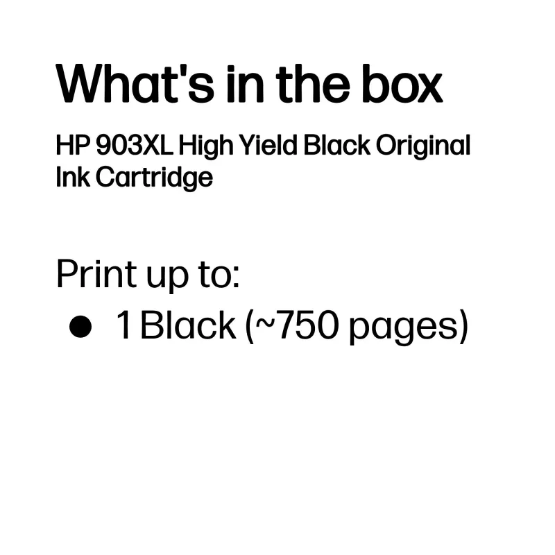 HP 903XL didelės išeigos juoda originali rašalo kasetė