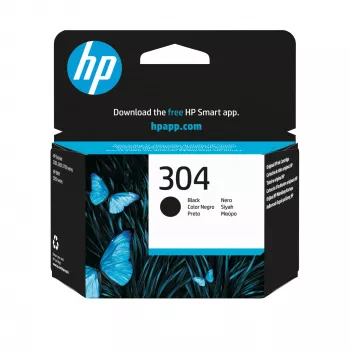 HP 304 Original juoda rašalo kasetė, juoda, 1 vnt., 120 puslapių