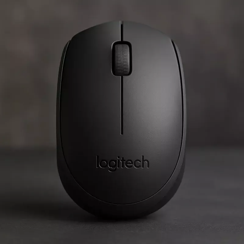 Belaidė optinė pelė Logitech B170 RF, ambidekstrinė, 3 mygtukai, juoda, 10 m veikimo atstumas, iki 12 mėn. baterijos veikimo laikas