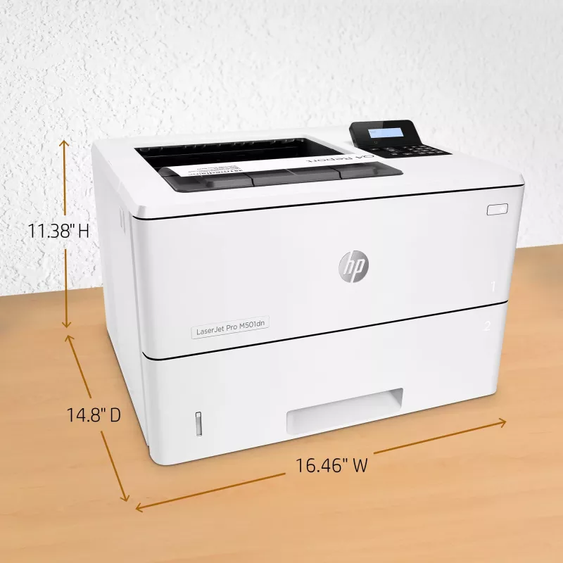 HP LaserJet Pro M501dn spausdintuvas, lazerinis, 600 x 600 DPI, A4, 43 ppm, dvipusis spausdinimas, tinklo paruoštas