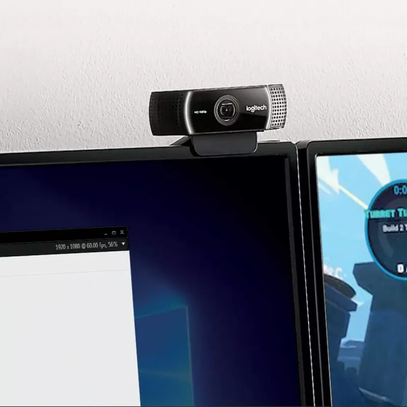 Internetinė kamera Logitech C922, 1920 x 1080 pikselių, USB, juoda