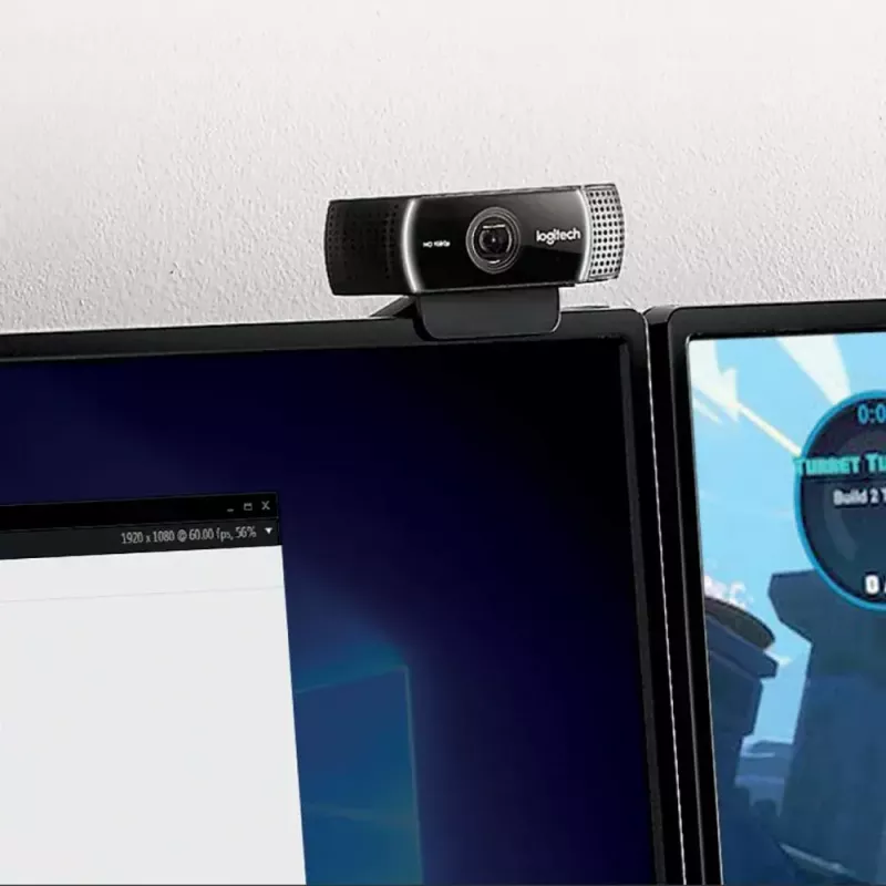 Internetinė kamera Logitech C922, 1920 x 1080 pikselių, USB, juoda