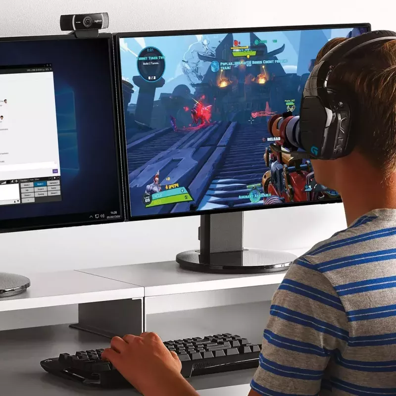 Internetinė kamera Logitech C922, 1920 x 1080 pikselių, USB, juoda