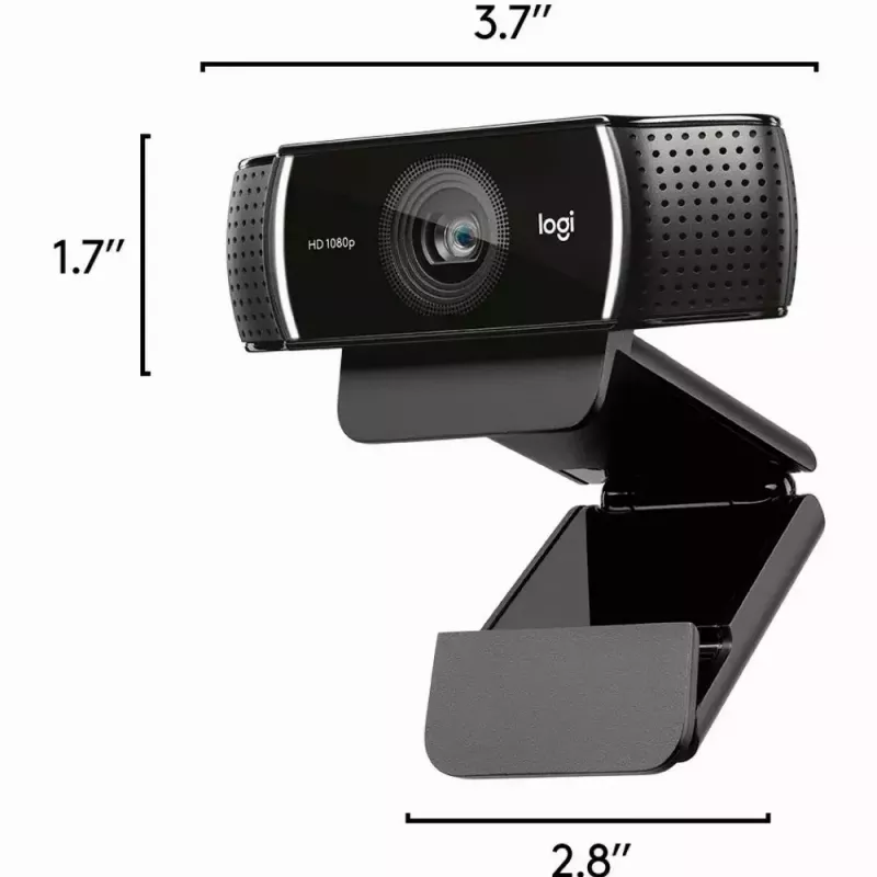 Internetinė kamera Logitech C922, 1920 x 1080 pikselių, USB, juoda