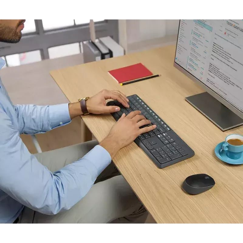Belaidis klaviatūros ir pelės rinkinys Logitech MK235