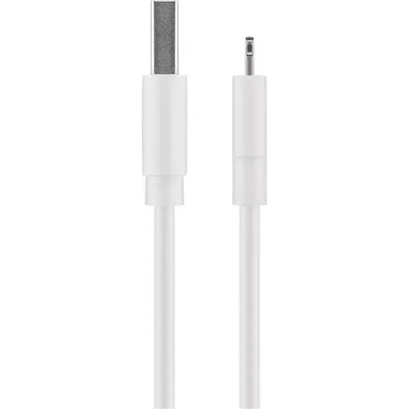 Įkrovimo ir sinchronizavimo kabelis GOOBAY Lightning į USB A 1 m, 5W / 1A, baltas