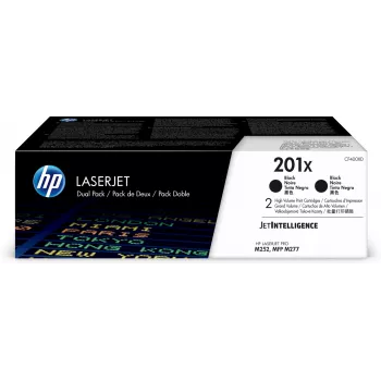 HP 201X 2 vnt. High Yield juodas originalus lazerinis kasetės