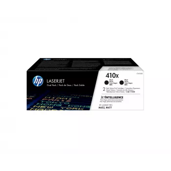HP 410X 2 pakuotė didelės išeigos juodi originalūs LaserJet tonerio kasetės