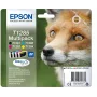 Epson Fox Multipack 4 spalvų T1285 DURABrite Ultra rašalas, juoda, žydra, purpurinė, geltona, 5,9 ml, 3,5 ml, 1 vnt., multipaketas