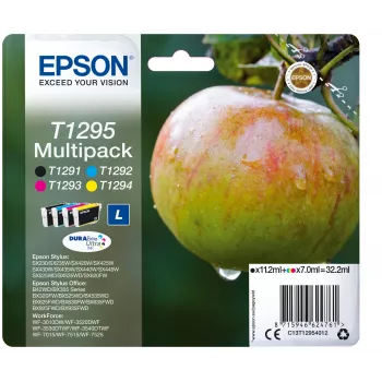 Rašalo kasetė Epson Multipack T1295 juoda, žydra, rausvai raudona, geltona