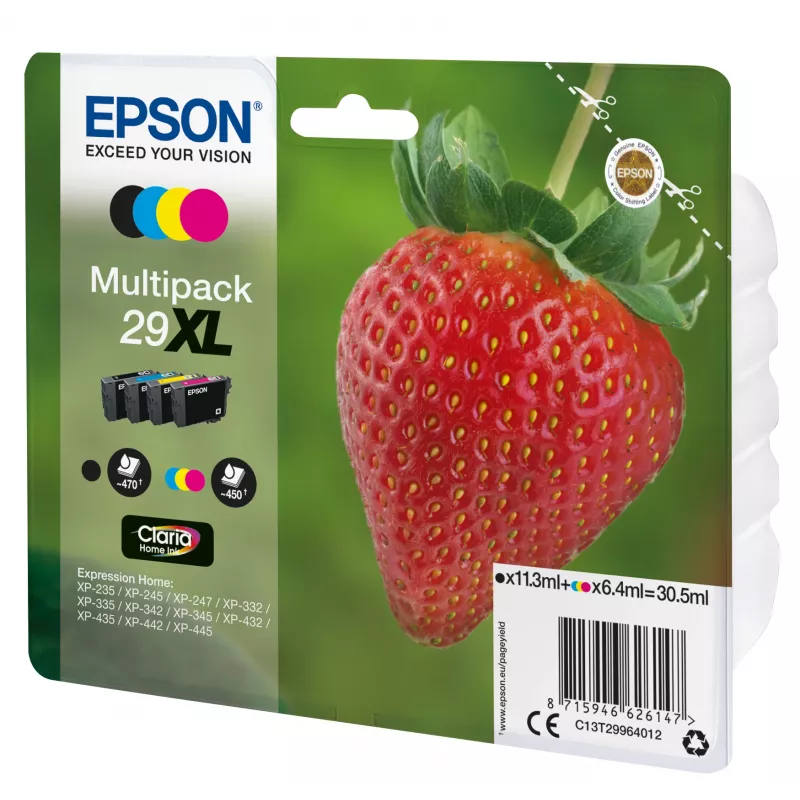 Epson C13T29964012 29XL XL juoda, ciāna, purpurinė, geltona kasetė