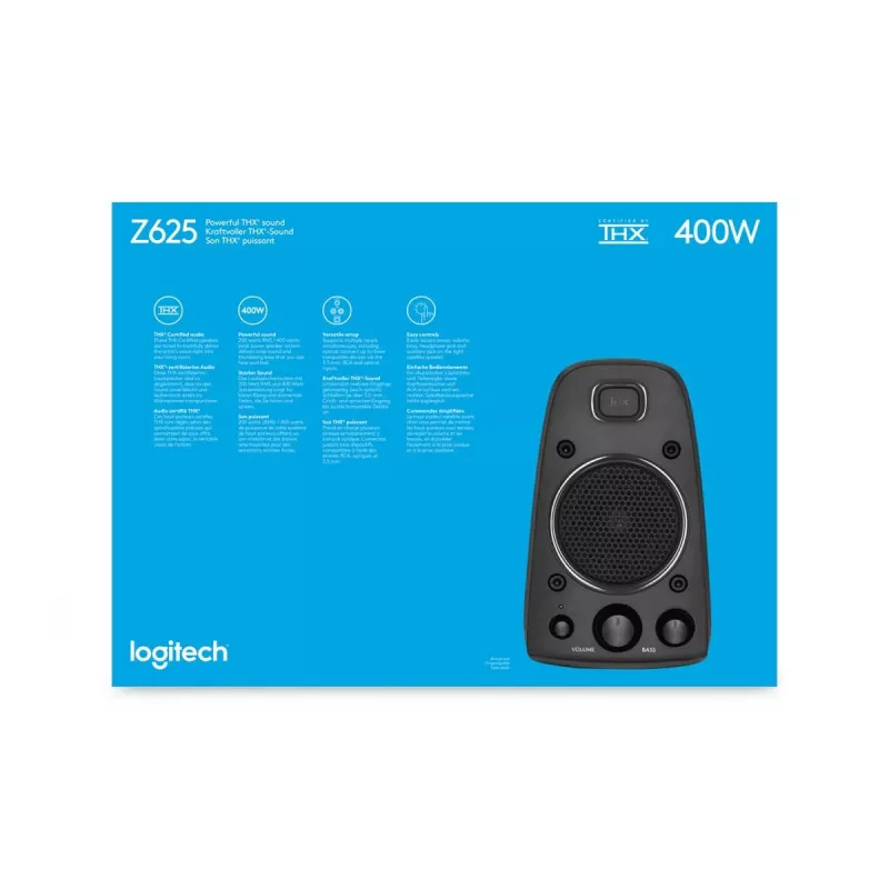 LOGITECH Z625 2.1 kanalų 200 W juoda garsiakalbių sistema