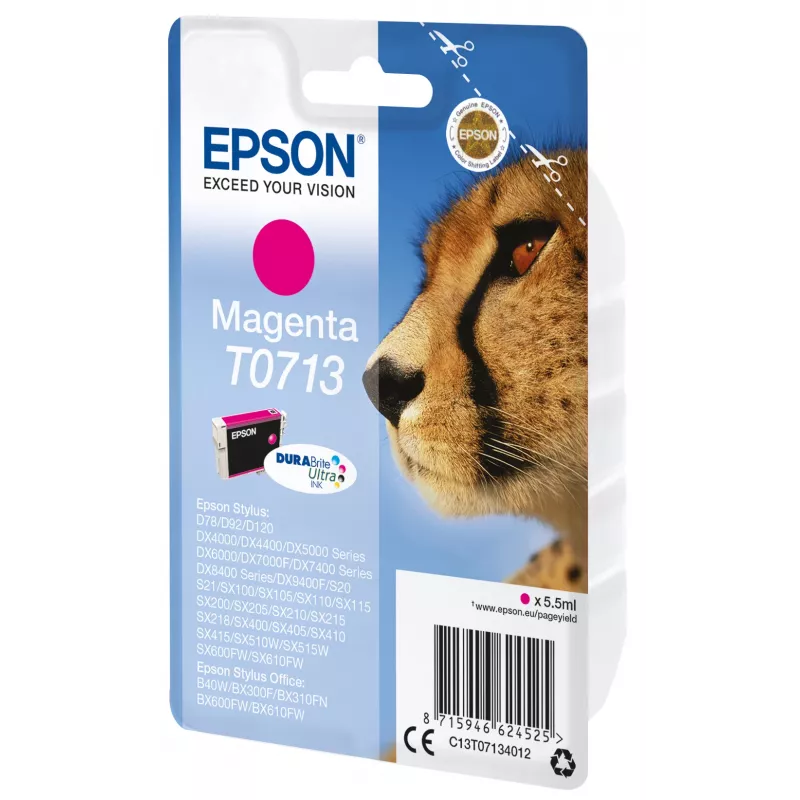 Epson DURABrite Ultra Original rašalo kasetė T0713, purpurinė