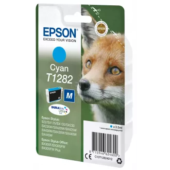 Epson Fox Singlepack Cyan T1282 DURABrite Ultra rašalas, ciurnas, 3,5 ml, 1 vnt., 260 puslapių