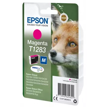 Kasetė Epson Fox Singlepack Magenta T1283 DURABrite Ultra, pigmentinis rašalas, 3,5 ml, 1 vnt., 160 puslapių