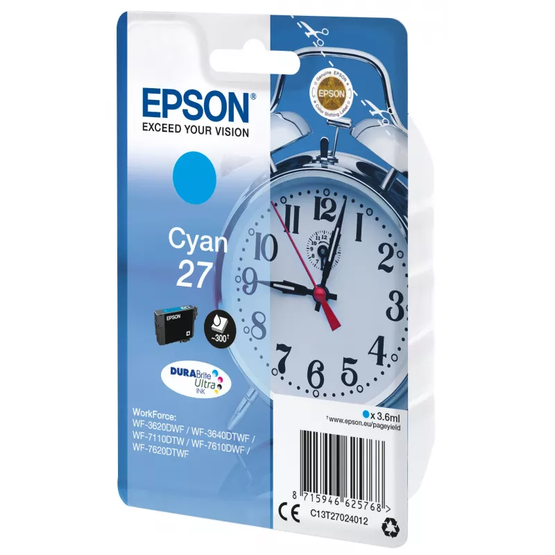 Epson DURABrite Ultra rašalo kasetė Cyan 27