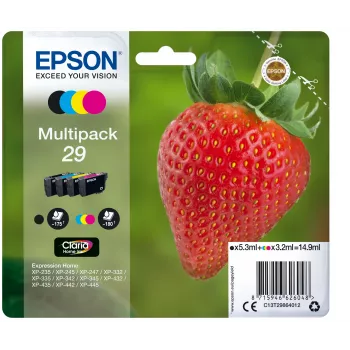 Epson originalus rašalo rinkinys Multipack 29 Claria Home Ink 4 spalvos (juoda, žydra, rausvai raudona, geltona)