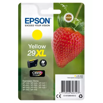 Epson 29XL Claria Home geltonas kasetė, didelės talpos, pigmentinis rašalas, 6,4 ml, 1 vnt., 450 puslapių