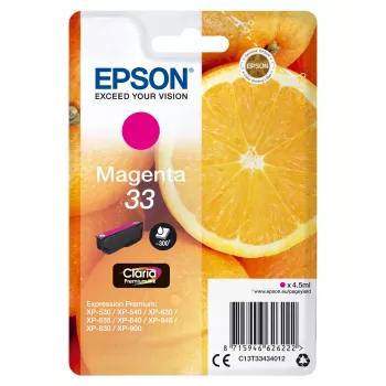 Epson Oranges Singlepack Magenta 33 Claria Premium rašalo kasetė