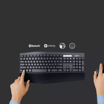 LOGITECH MK850 Performance belaidis klaviatūros ir pelės rinkinys 2,4 GHz – QWERTZ vokiškas išdėstymas