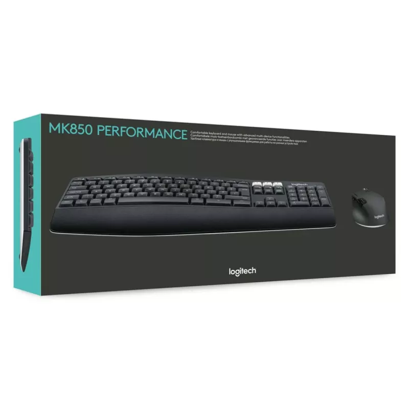 LOGITECH MK850 Performance belaidis klaviatūros ir pelės rinkinys 2,4 GHz – QWERTZ vokiškas išdėstymas