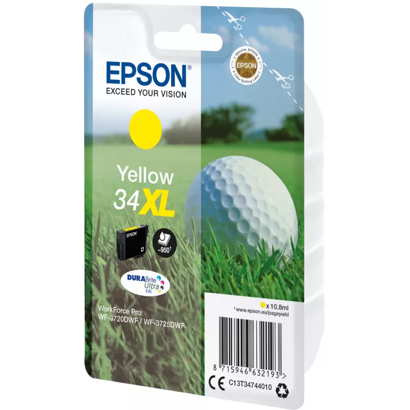 Originalus Epson 34XL geltonas kasetė, 950 puslapių C13T34744010