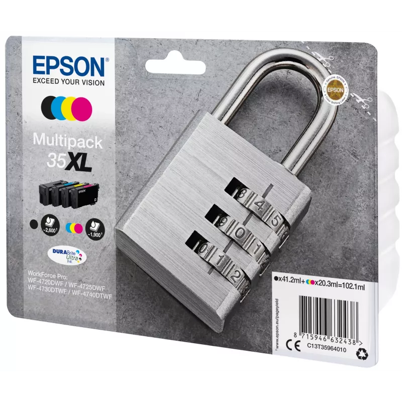 Epson originalių rašalo kasečių multipack 4 spalvos 35XL DURABrite Ultra