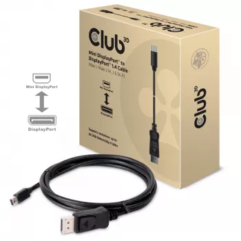 CLUB3D Mini DisplayPort į DisplayPort 1.4 HBR3 8K60Hz laidas, 2 metrai