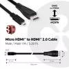 CLUB3D Micro HDMI™ į HDMI™ 2.0 4K60Hz laidas 1 m