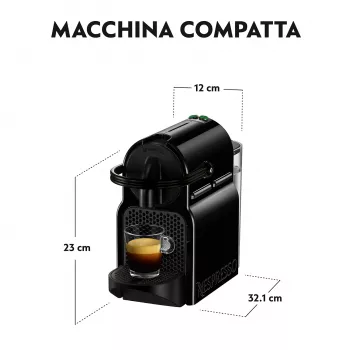 Kapsulinis espresso aparatas De'Longhi Inissia EN 80.BAE, Nespresso, 0,7 L vandens bakelis, 19 bar, juodas