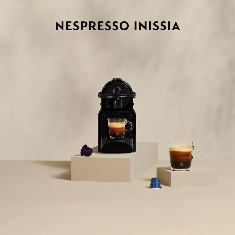 Kapsulinis espresso aparatas De'Longhi Inissia EN 80.BAE, Nespresso, 0,7 L vandens bakelis, 19 bar, juodas