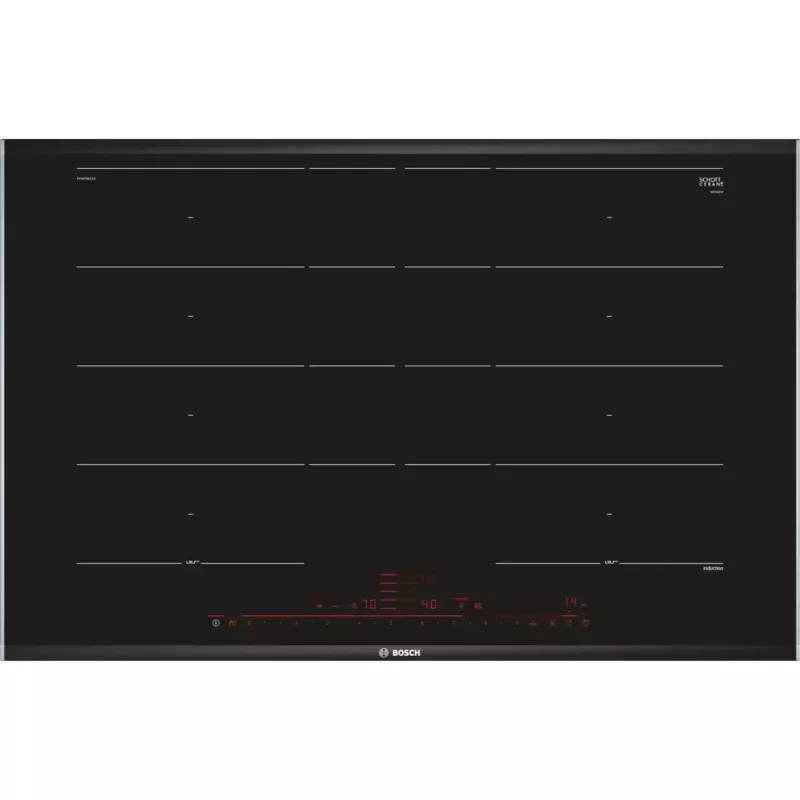 Bosch Serie 8 PXY875DC1E įmontuojama indukcinė kaitlentė, 81 cm, juoda, 4 zonos