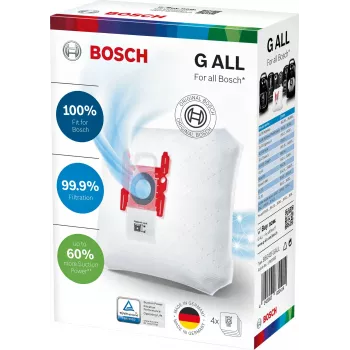 Dulkių siurblio priedų rinkinys Bosch BBZ 41FGALL – 4 dulkių maišeliai ir 1 filtras