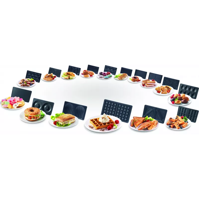 Tefal Snack Collection SW852D sumuštinių keptuvė 700 W Juoda, Nerūdijantis plienas